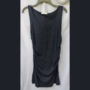 Praire Underground VNeck Black Dress/Tunic Ruched Side Seams Size Medium